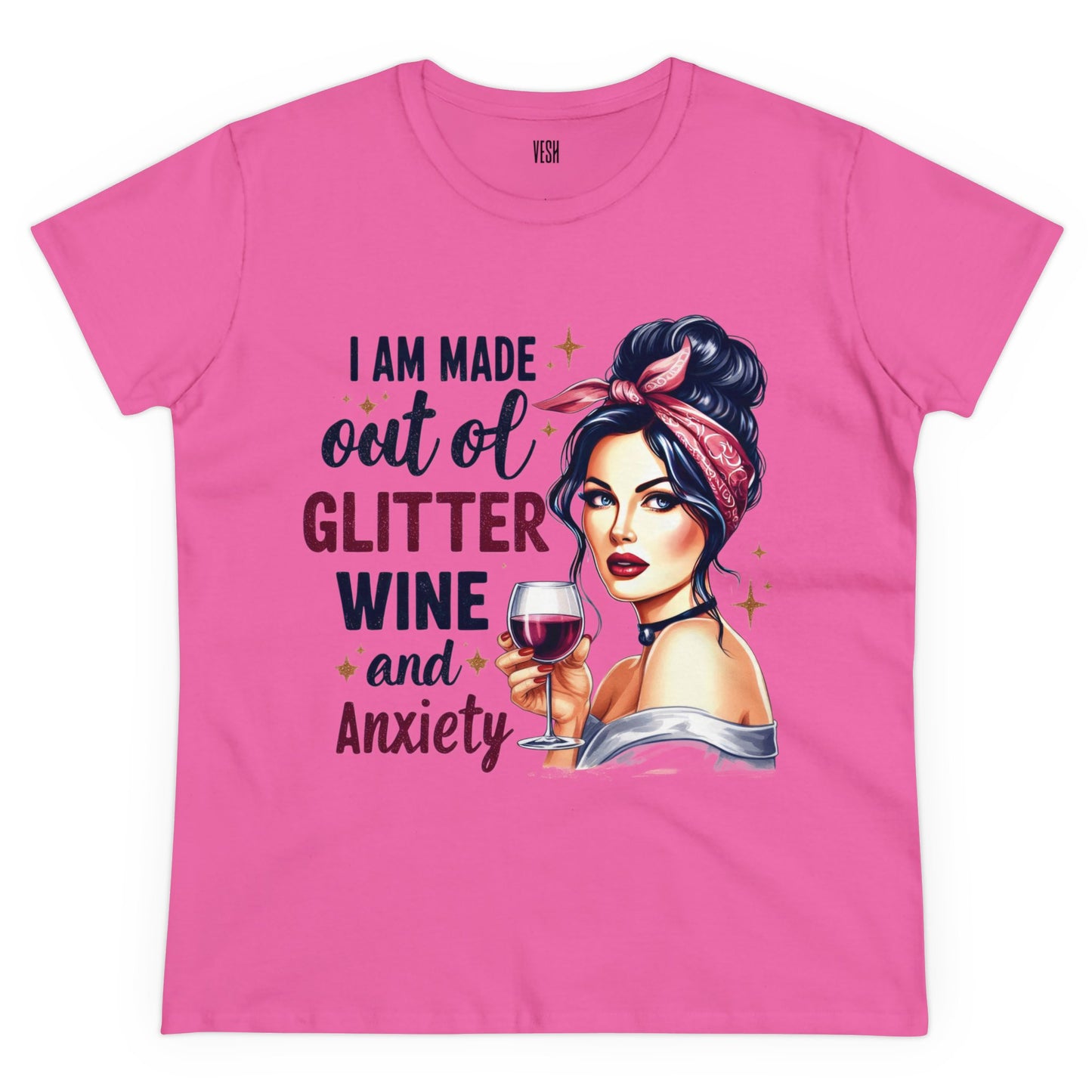 Glitter Wine Cotton Tee