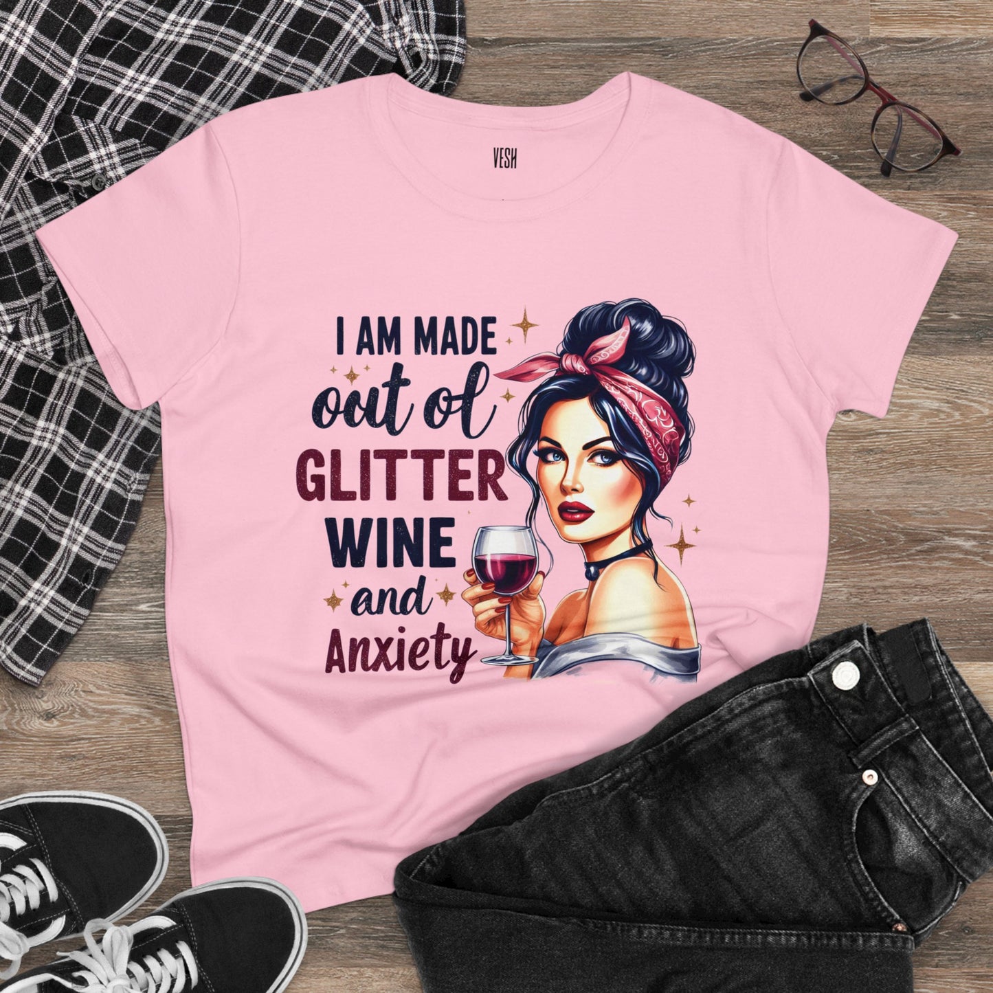 Glitter Wine Cotton Tee