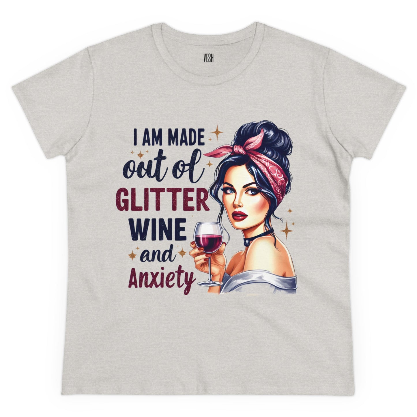 Glitter Wine Cotton Tee