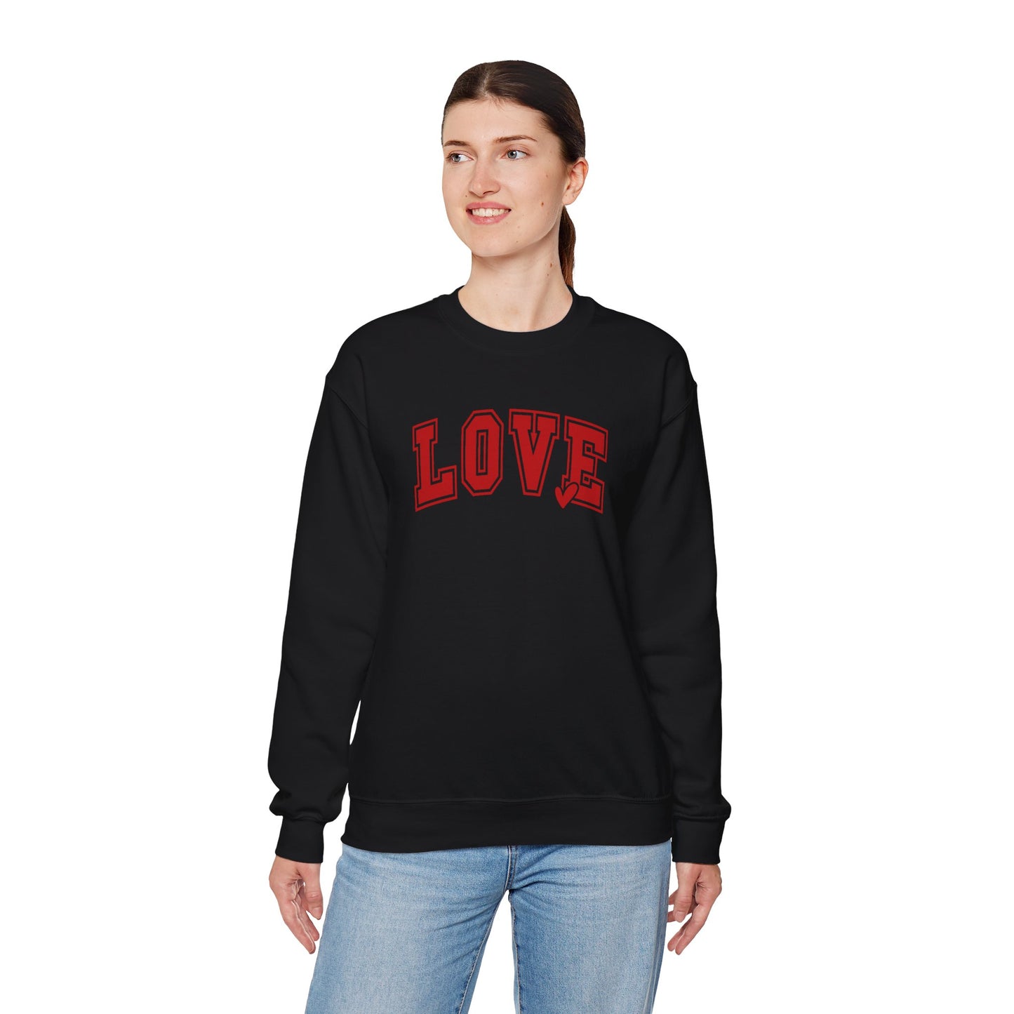 LOVE Blk Crewneck