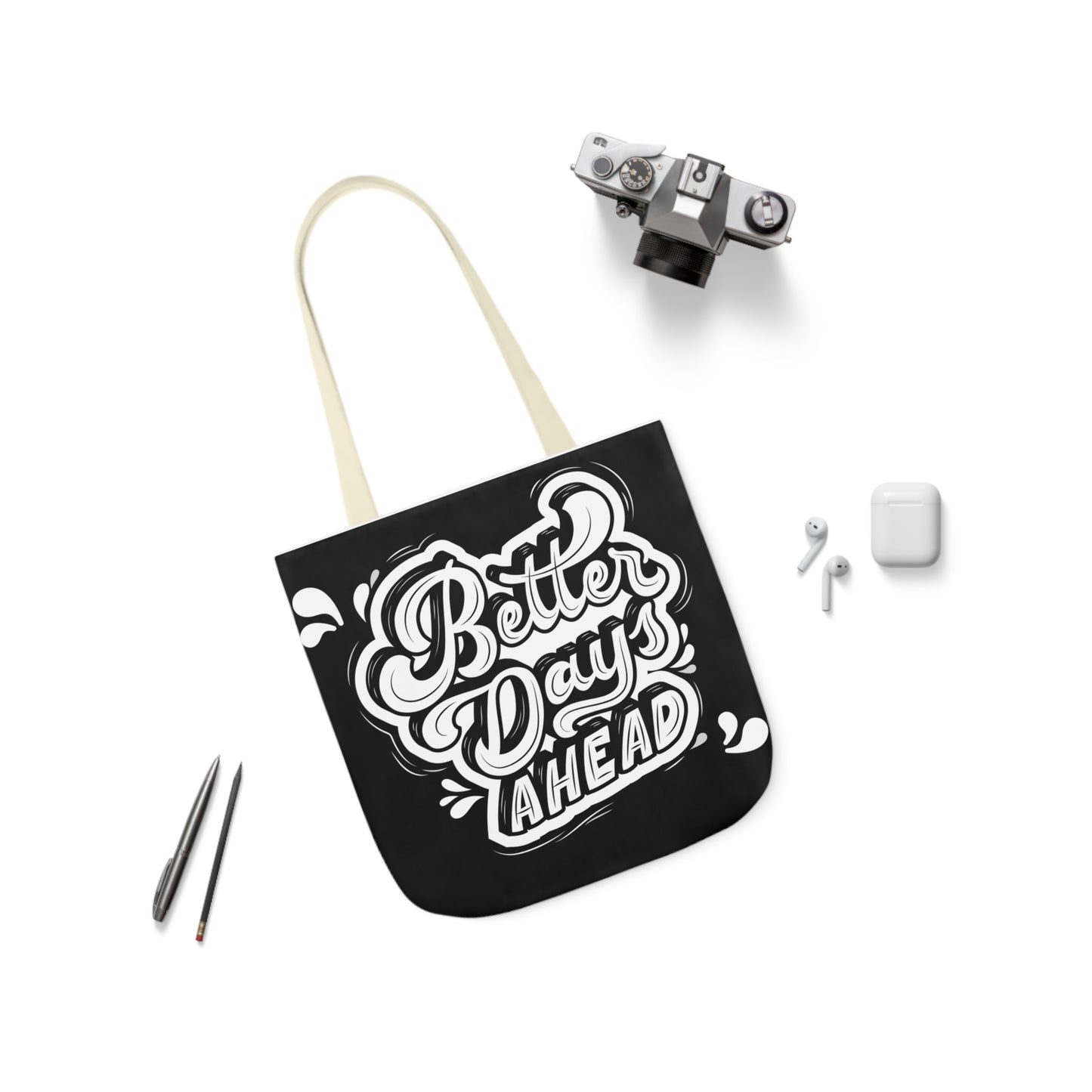 Canvas Tote Bag, 5-Color Straps