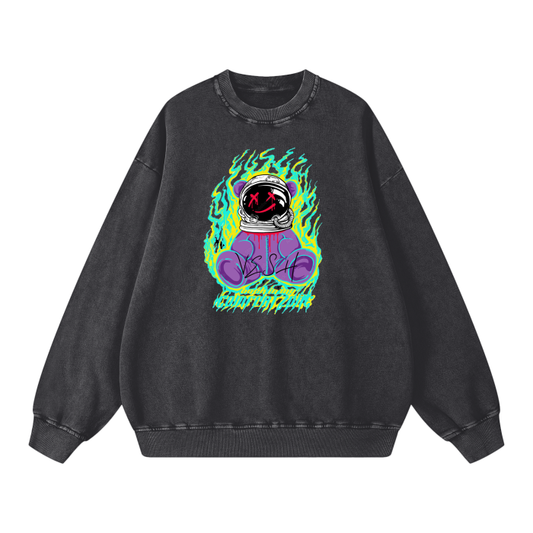 Acid Wash Oversize Sweatshirt - 360 GSM