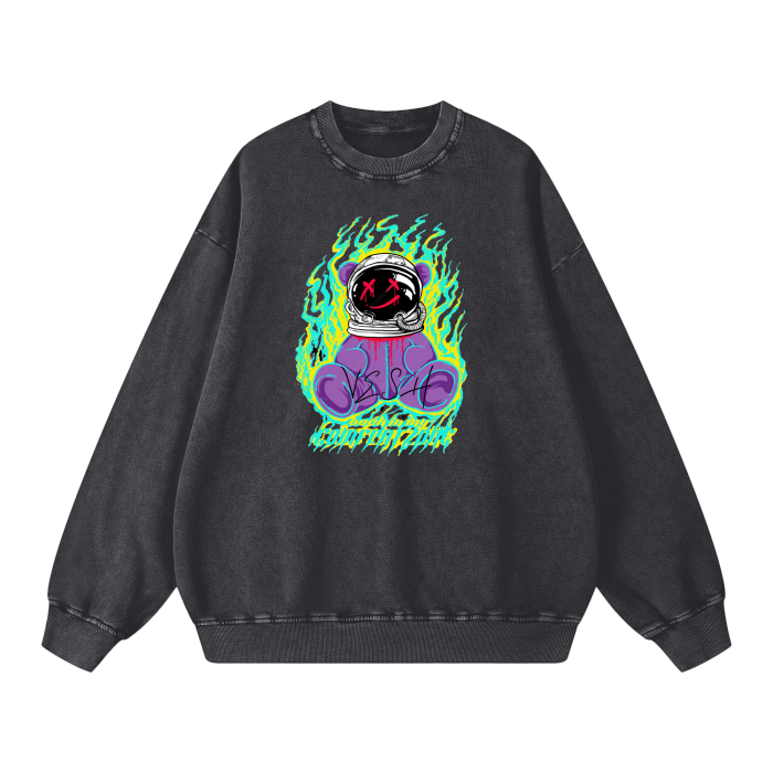Acid Wash Oversize Sweatshirt - 360 GSM